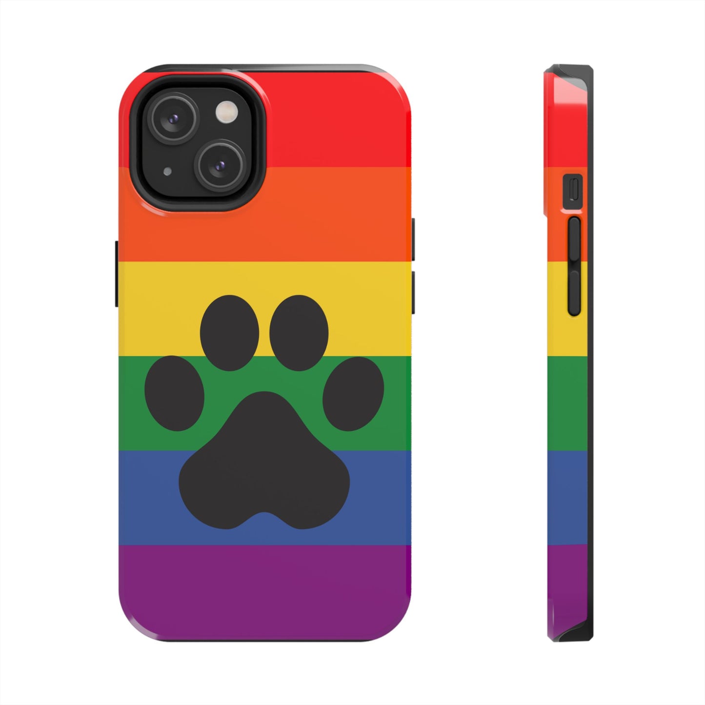 Phone Case - Rainbow PawPrint for inclusive animal lovers