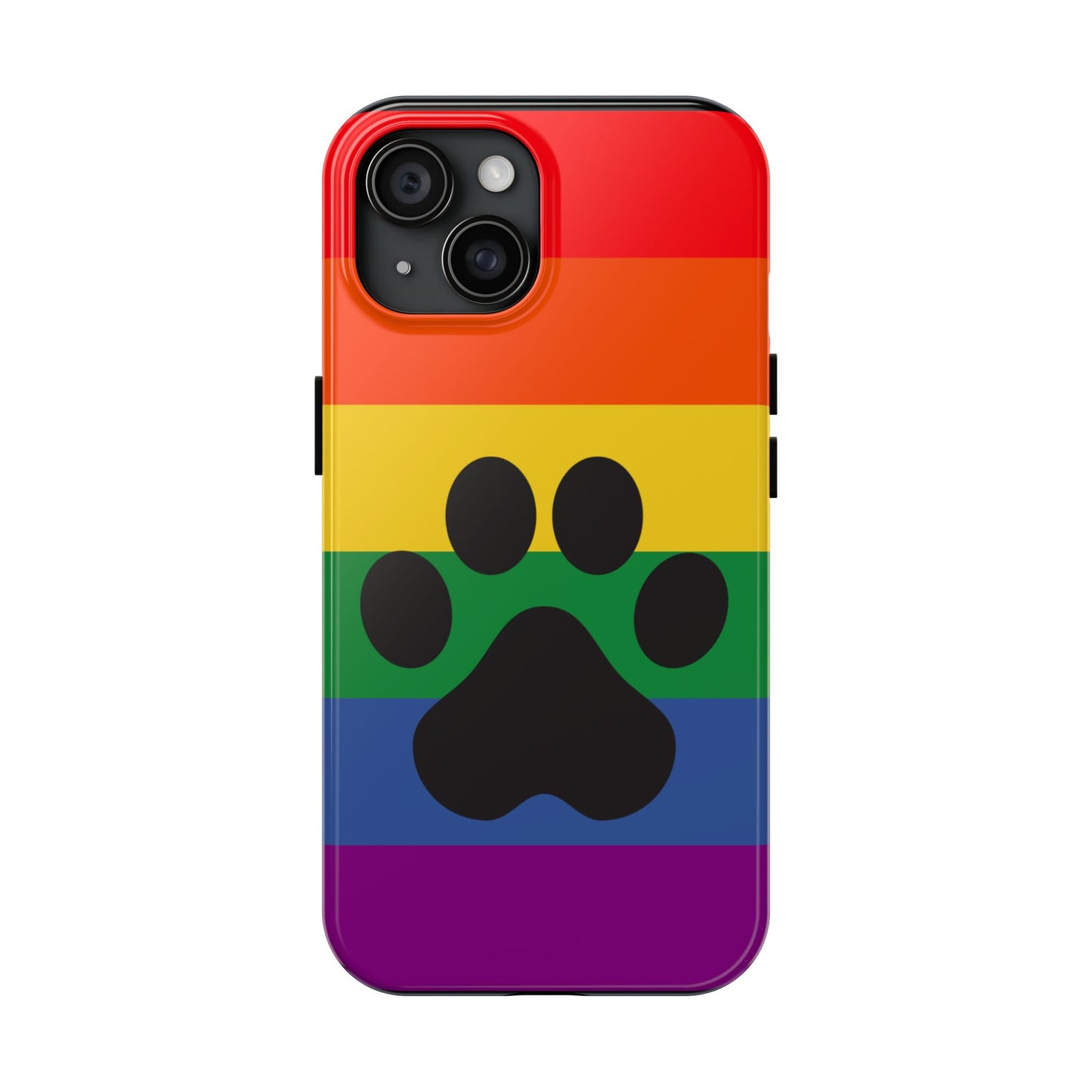 Phone Case - Rainbow PawPrint for inclusive animal lovers