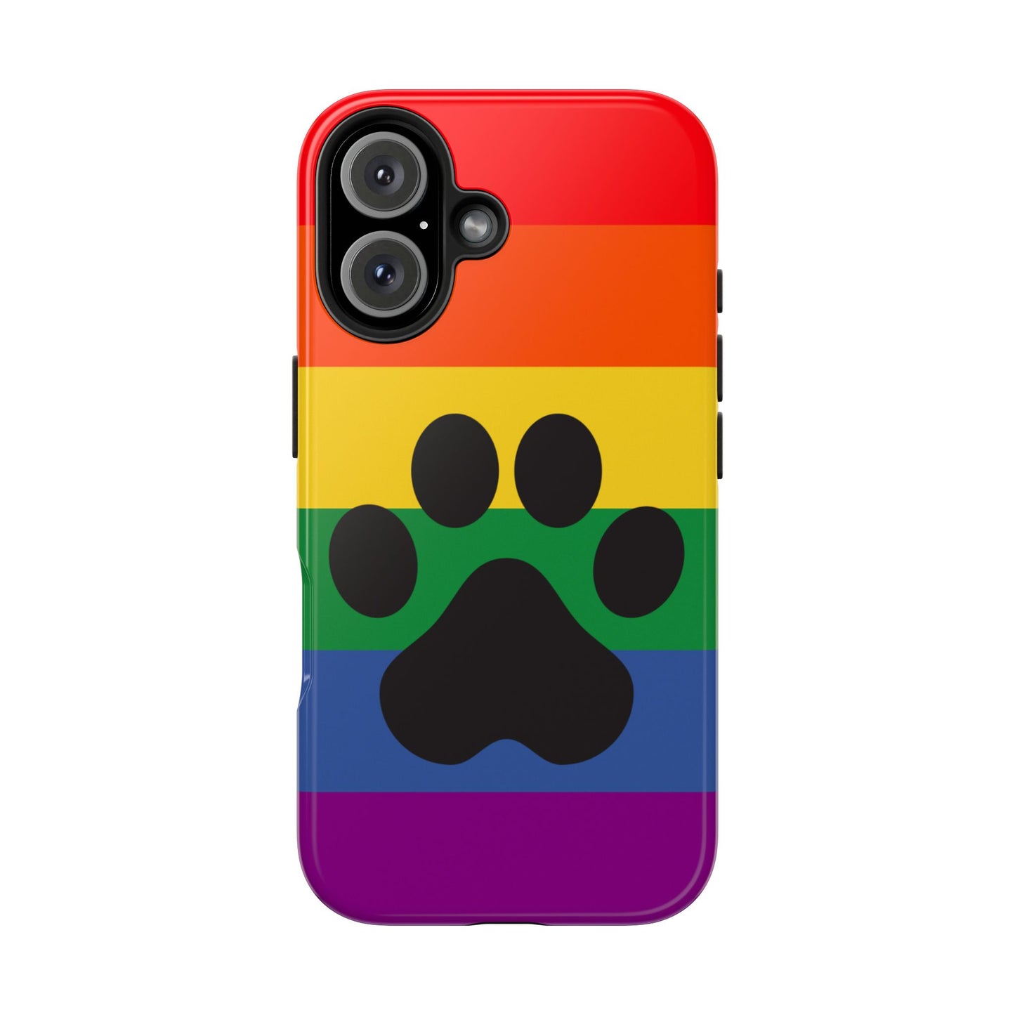 Phone Case - Rainbow PawPrint for inclusive animal lovers