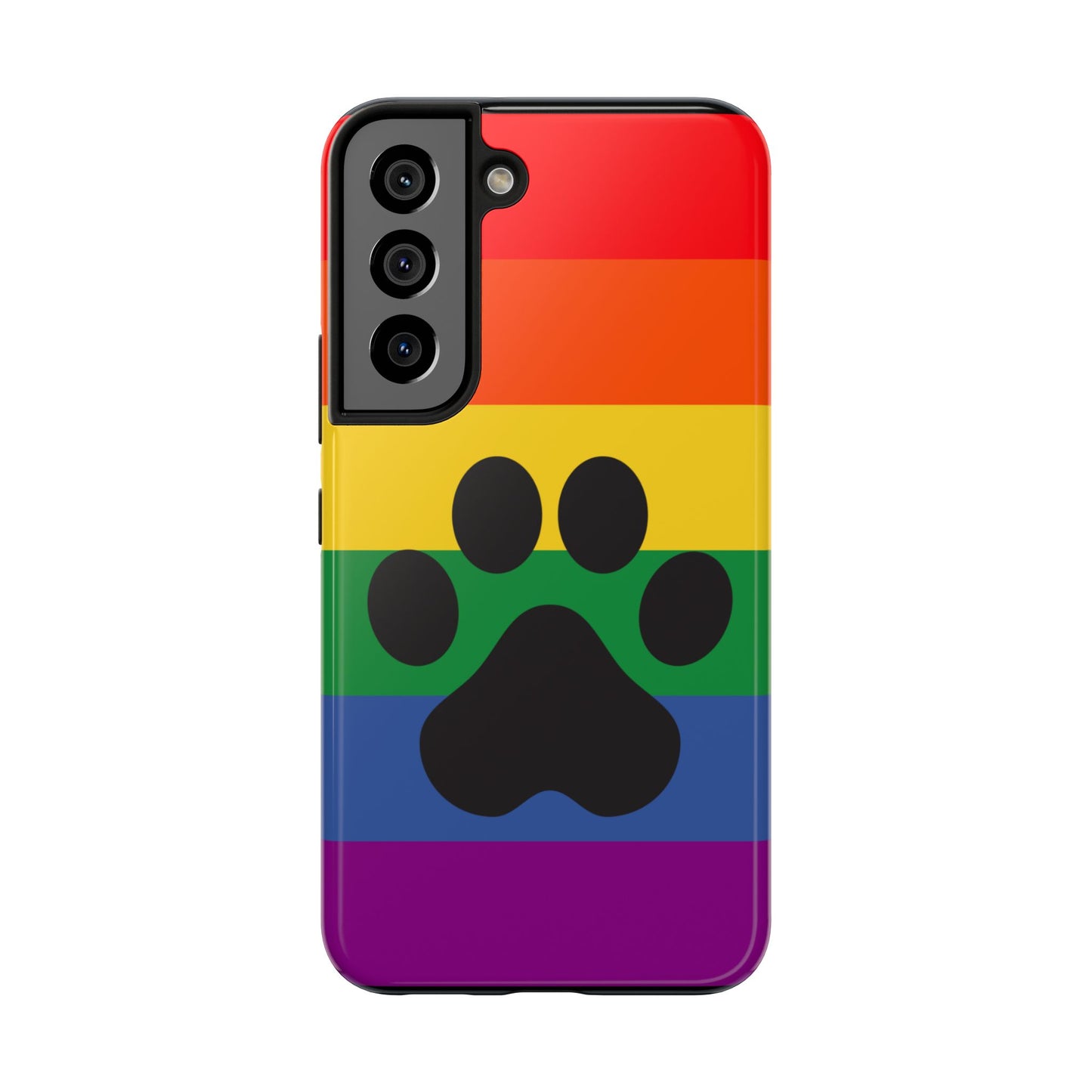 Phone Case - Rainbow PawPrint for inclusive animal lovers
