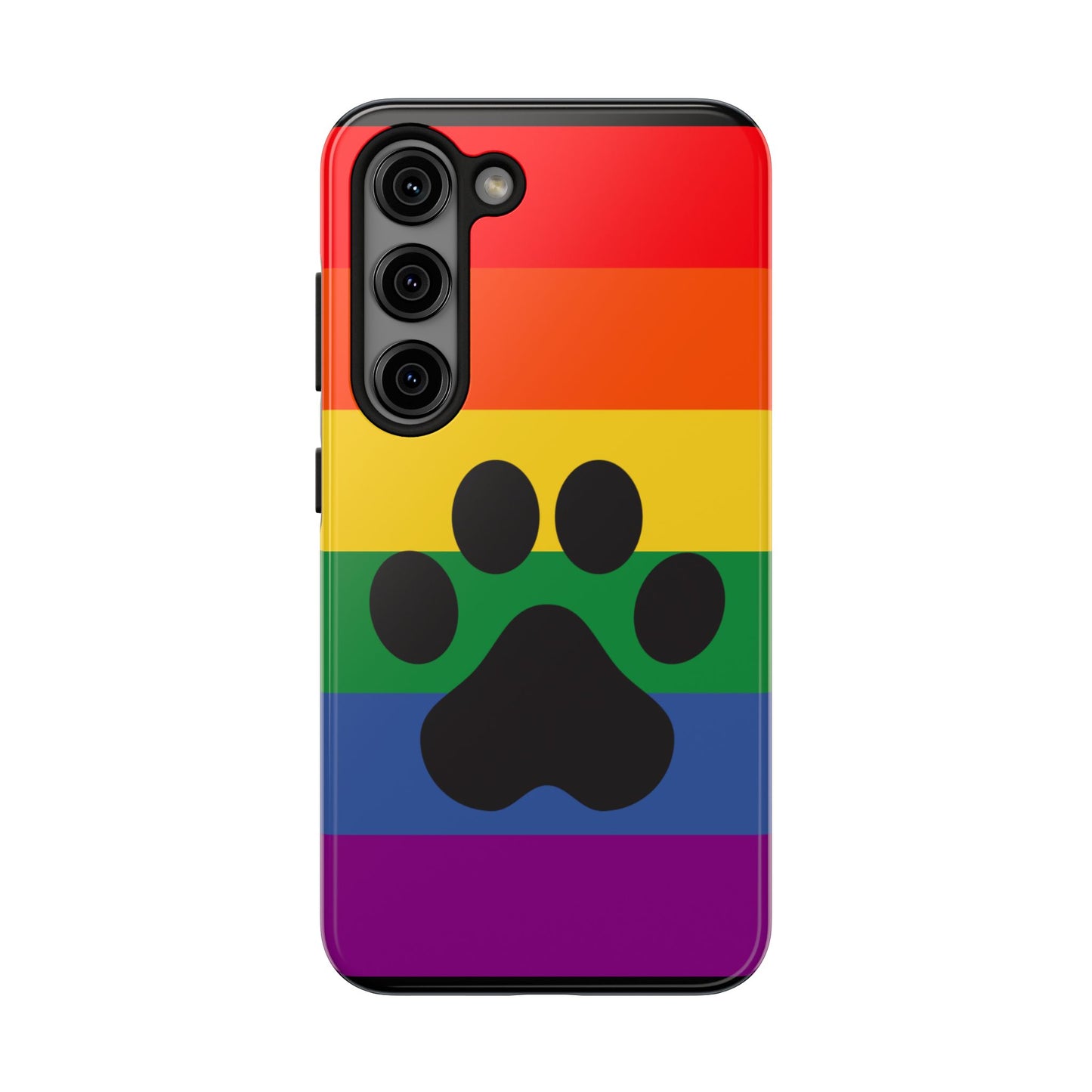 Phone Case - Rainbow PawPrint for inclusive animal lovers