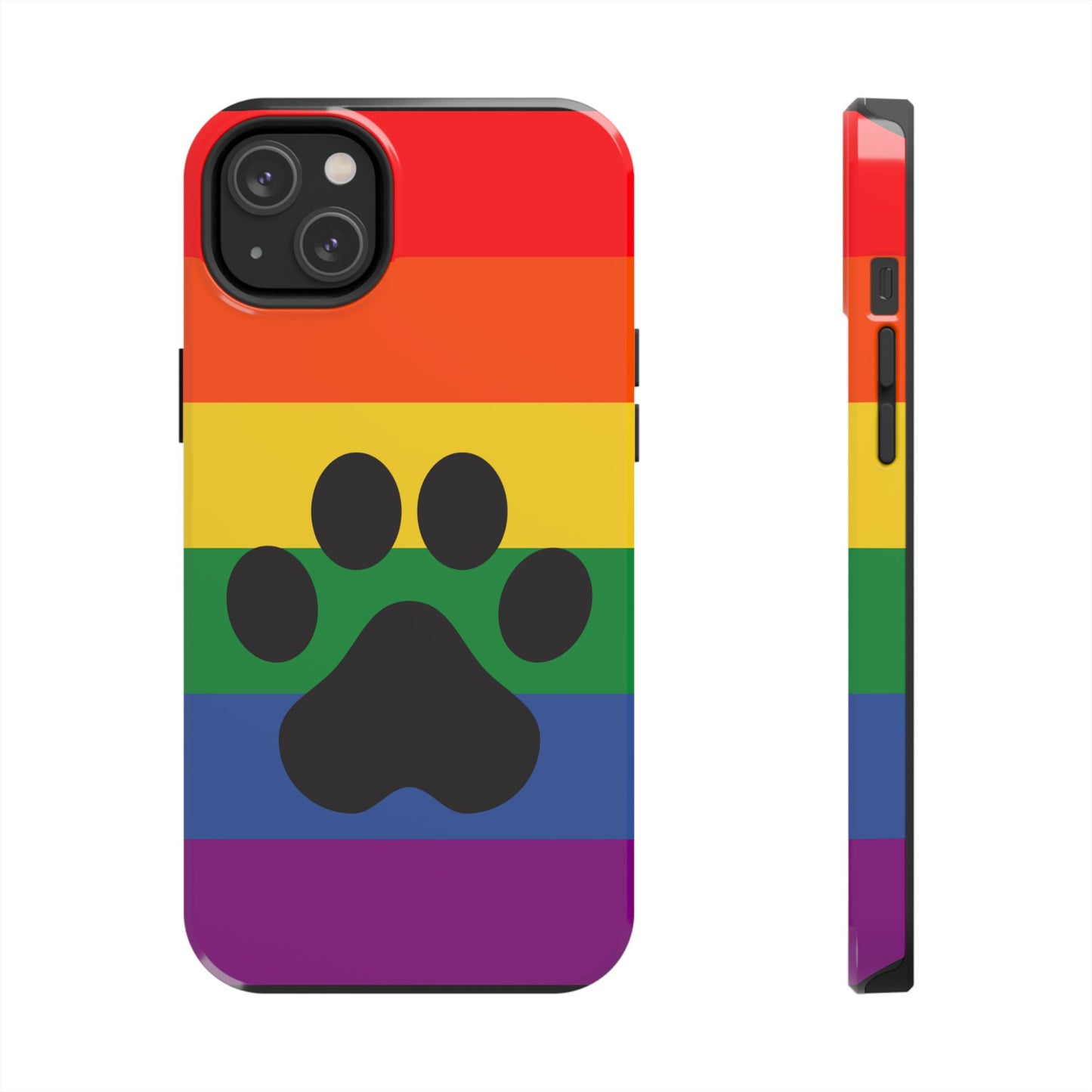 Phone Case - Rainbow PawPrint for inclusive animal lovers