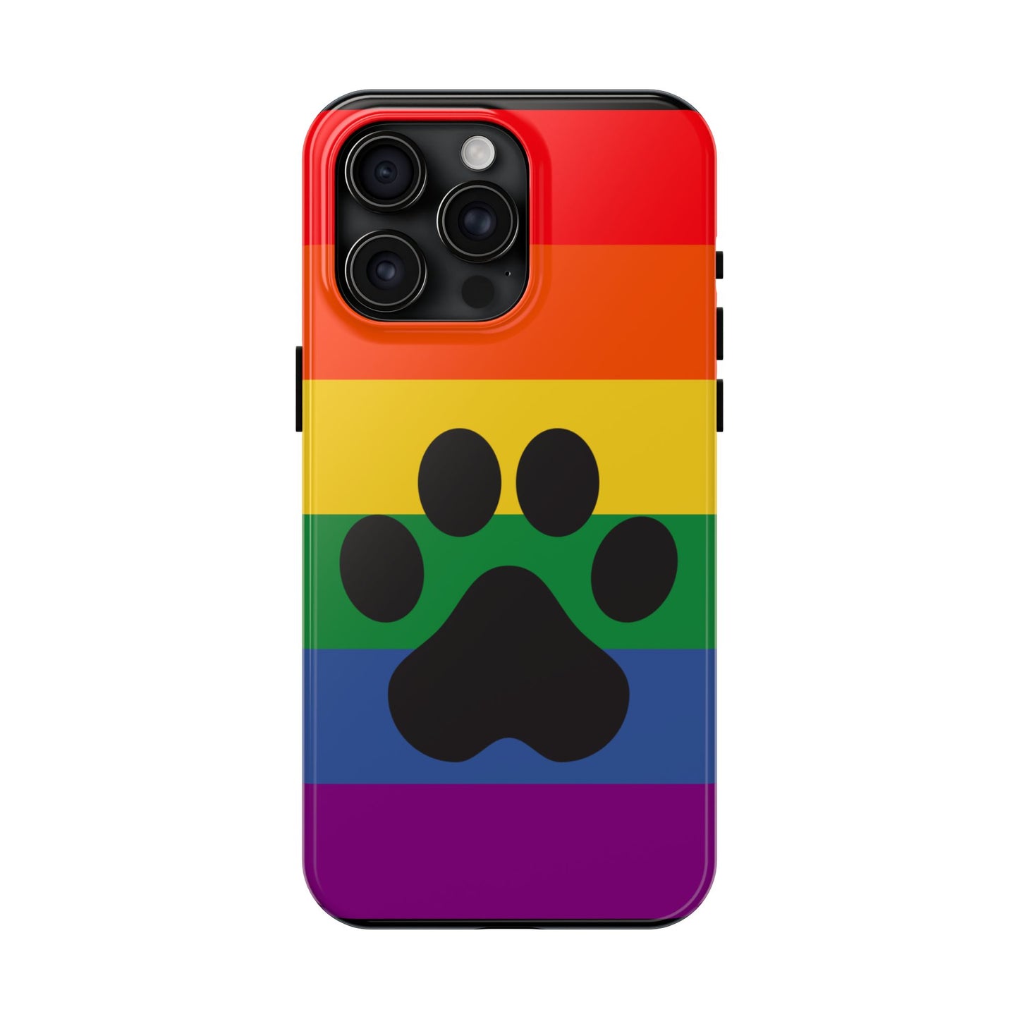 Phone Case - Rainbow PawPrint for inclusive animal lovers