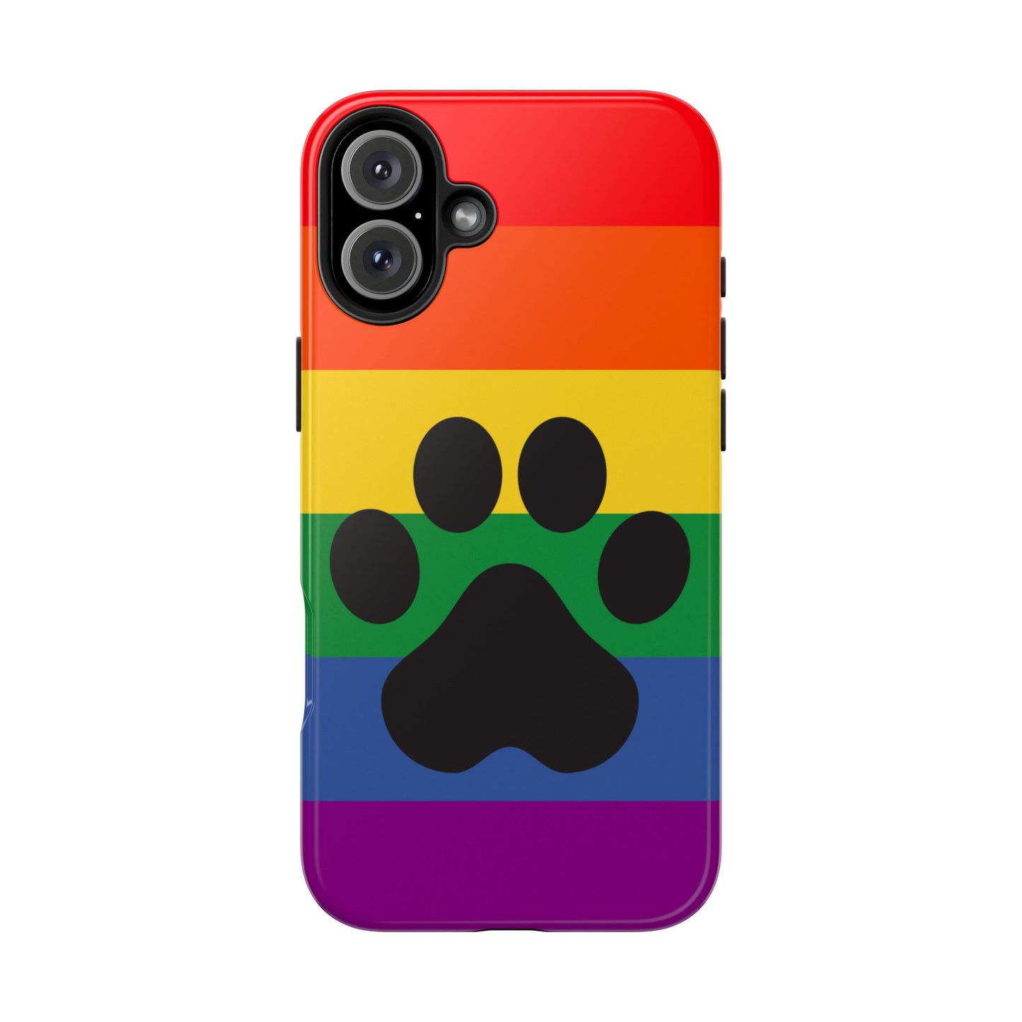 Phone Case - Rainbow PawPrint for inclusive animal lovers