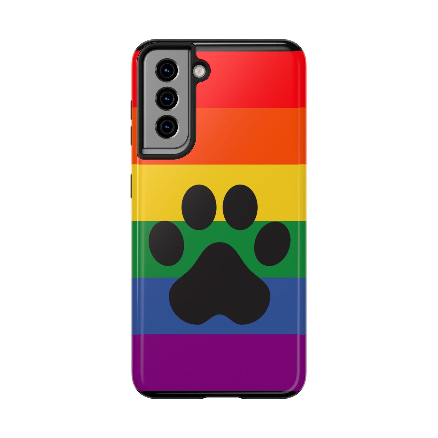 Phone Case - Rainbow PawPrint for inclusive animal lovers