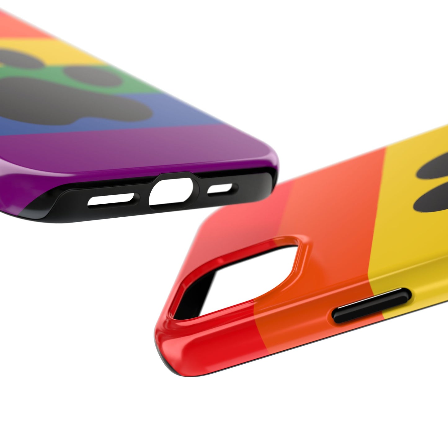 Phone Case - Rainbow PawPrint for inclusive animal lovers