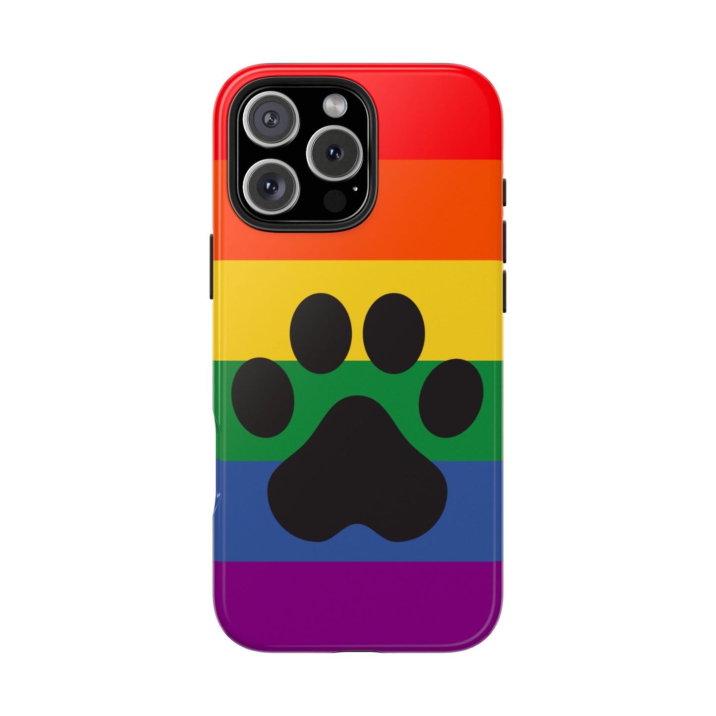 Phone Case - Rainbow PawPrint for inclusive animal lovers