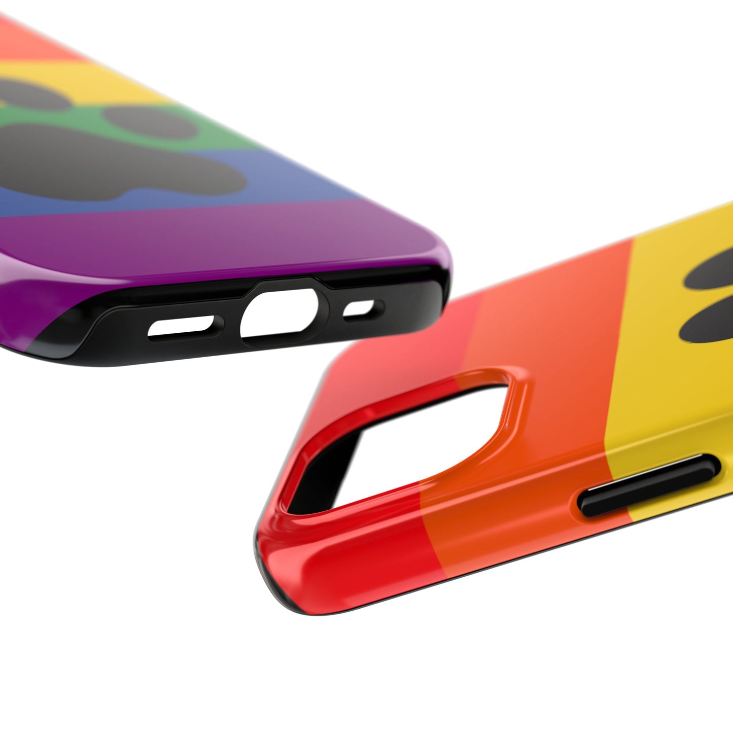 Phone Case - Rainbow PawPrint for inclusive animal lovers
