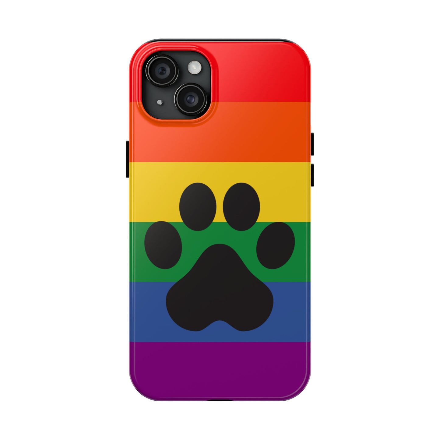 Phone Case - Rainbow PawPrint for inclusive animal lovers