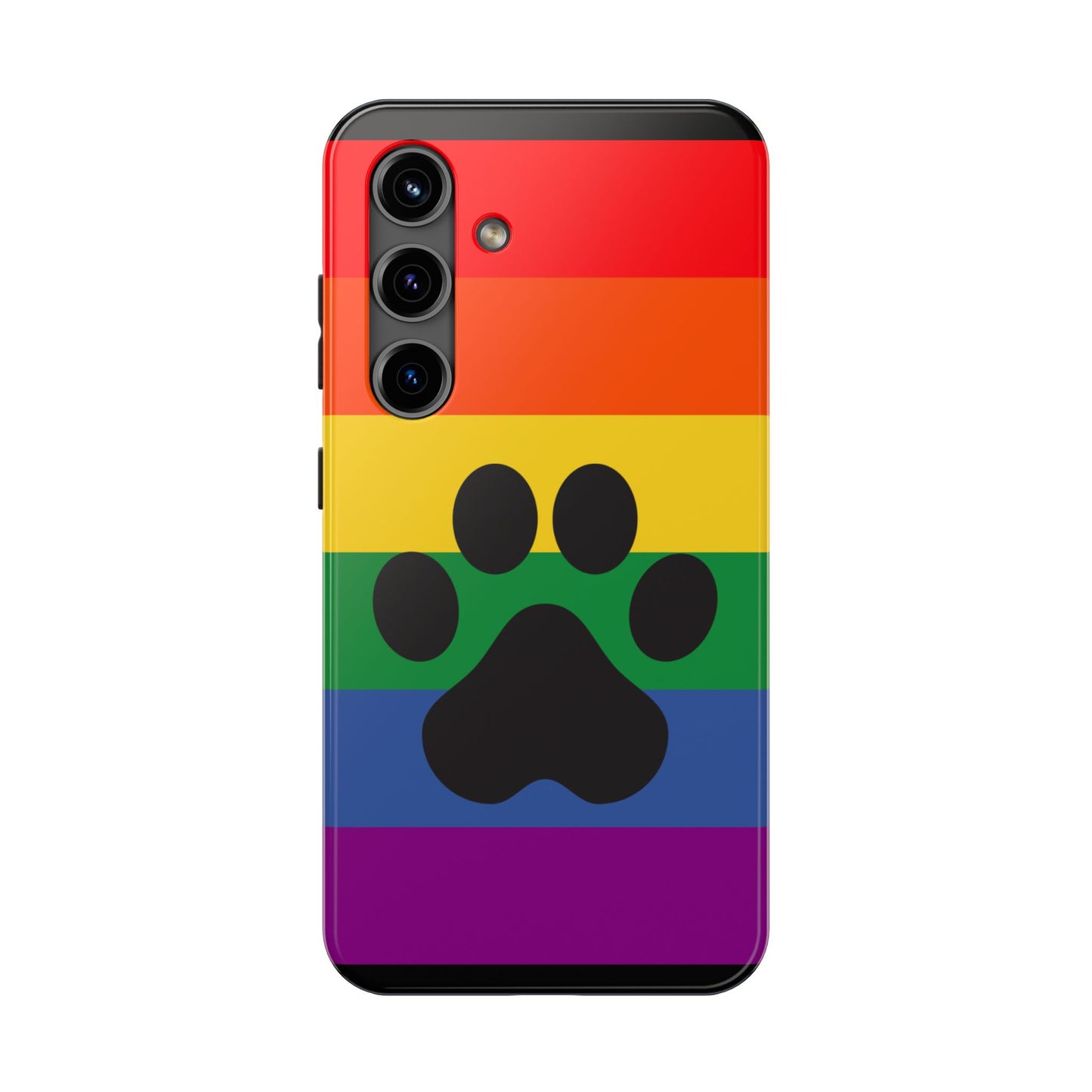 Phone Case - Rainbow PawPrint for inclusive animal lovers