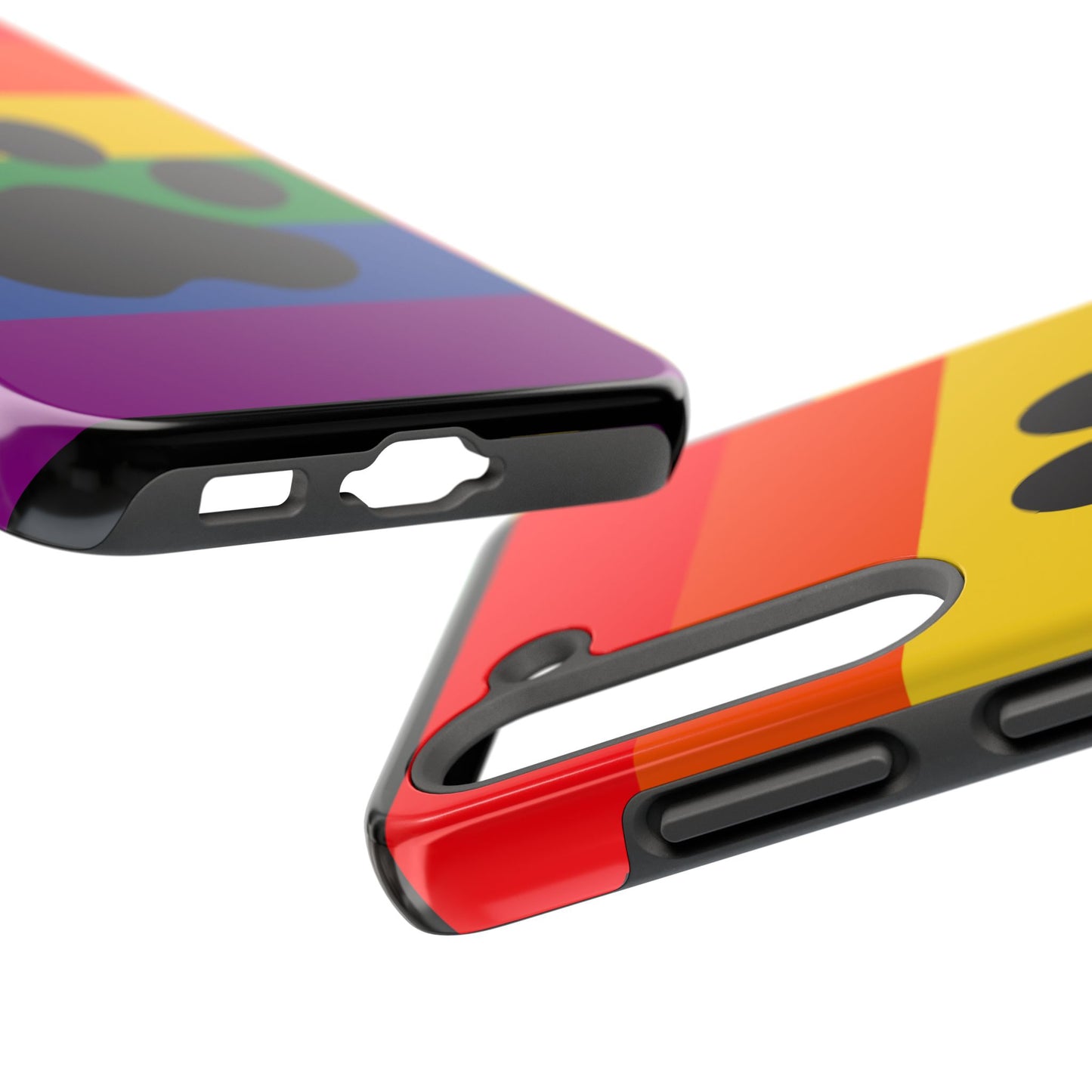 Phone Case - Rainbow PawPrint for inclusive animal lovers