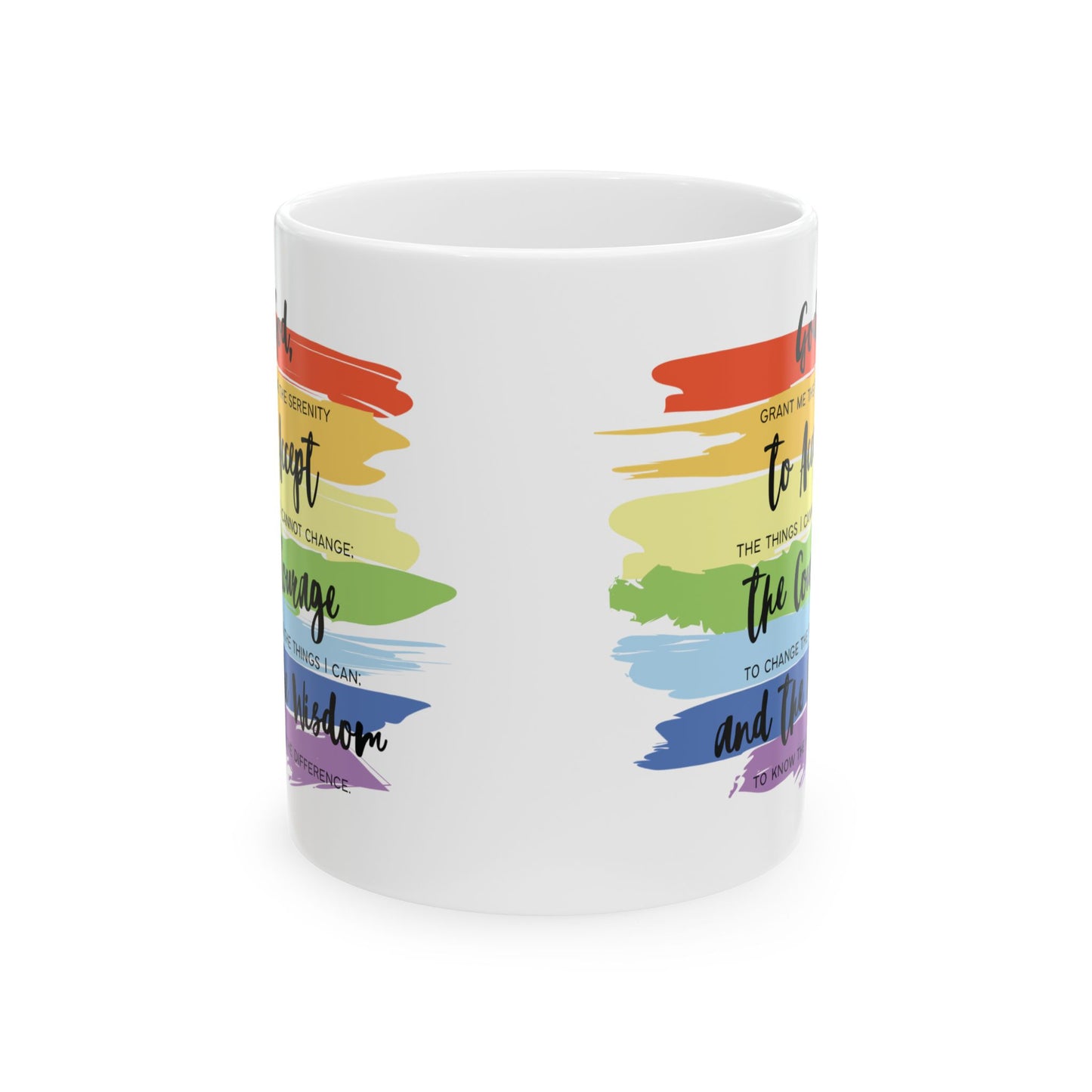 Mug - Serenity Prayer with Rainbow Colors Diversity Equity and Inclusion 11oz or 15oz